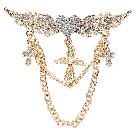 Alloy Rhinestone Brooch PW-WGB7AF1-01-1