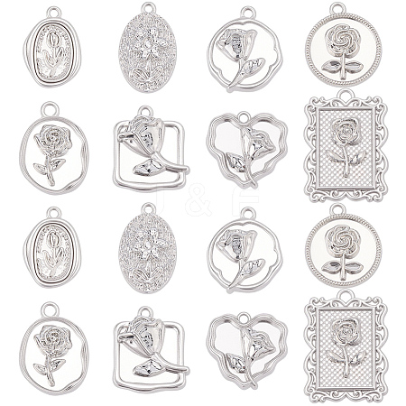 32Pcs 8 Styles Alloy Pendants FIND-SC0022-88-1