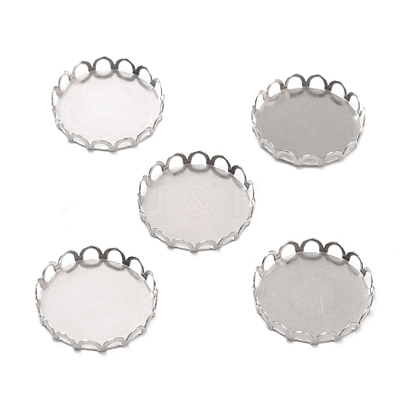 316 Surgical Stainless Steel Cabochon Tray Settings STAS-I187-01I-P-1