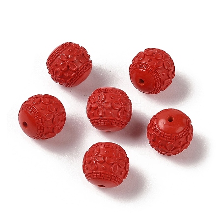 Synthetic Coral Carved Beads CORA-C001-08B-1