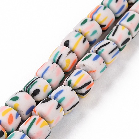 Handmade Polyester Clay Beads Strand X-CLAY-P001-01A-1