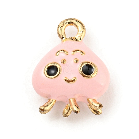 Marine Animal Alloy Enamel Charms Golden ENAM-A145-04G-01-1