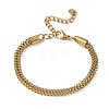 304 Stainless Steel Chain Bracelets for Women SA-CBA4051-15G-2