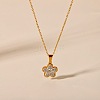 304 Stainless Steel Crystal Rhinestone Pendant Necklaces FS-WG5BCFA-04-1
