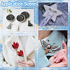 120Pcs 12 Styles Iron Brooch Findings IFIN-SP0001-31-4