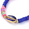 Handmade Polymer Clay Heishi Bead Stretch Bracelets BJEW-JB05076-01-2