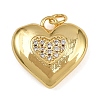 Brass Micro Pave Cubic Zirconia Pendants KK-B150-16G-1