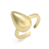 Rack Plating Brass Open Cuff Finger Rings for Women RJEW-M028-86G-4