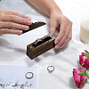 1Pc Black Walnut Wood Ring Storage Boxes with Magnetic Lid OBOX-PH0001-06-3