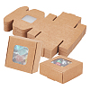 Square Foldable Creative Kraft Paper Box LS-CON-WH0089-20A-1