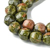 Natural Unakite Beads Strands G-H023-A02-01-4