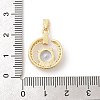 Brass Micro Pave Cubic Zirconia Pendants ZIRC-I069-01G-03-3