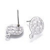 Non-Tarnish 304 Stainless Steel Stud Earring Findings STAS-P245-29P-2