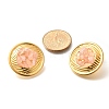 304 Stainless Steel Natural Rose Quartz Stud Earrings EJEW-R012-02G-01-3