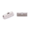 Tarnish Resistant 304 Stainless Steel Ribbon Crimp Ends STAS-P249-27C-P-2