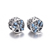 Hollow 925 Sterling Silver European Beads OPDL-L017-038TAS-1