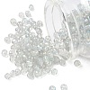 Transparent Rainbow Colours Round Glass Seed Beads X-SEED-A007-4mm-161-1