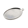Tarnish Resistant 304 Stainless Steel Pendant Cabochon Settings STAS-K148-03-01-2