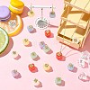 18Pcs 6 Colors UV Plating Acrylic Beads MACR-CJ0002-35-6