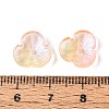 Baking Paint Transparent Glass Bead Caps DGLA-N014-09B-03-3