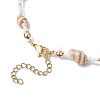 Synthetic Turquoise Starfish & Natural See Shell & Glass Seed Beaded Summer Beach Necklaces NJEW-TA00191-5