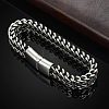 Punk Style 304 Stainless Steel Curb Chain Bracelets for Men WGFAED6-02-4