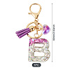 Alloy Resin Heart Keychains KEYC-TADJ0002-01G-B-3