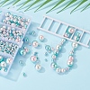 497Pcs 5 Style Rainbow ABS Plastic Imitation Pearl Beads OACR-YW0001-09B-9