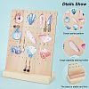 Ocean Them Printed Wooden Earring Display Stands EDIS-WH0006-51-4