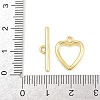 Heart Brass Toggle Clasps KK-G548-43G-03-4