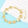 Shell Shape Brass Link Chain Bracelets for Women BJEW-K248-07C-G-2
