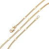 2.5mm Rack Plating Brass Herringbone Chain Necklaces for Women Men MAK-L044-19G-4