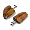Natural Tiger Eye Pendants G-B127-01P-02-3
