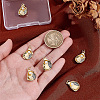 6Pcs Brass & ABS Imitation Pearl Pendants KK-PH0014-93-3