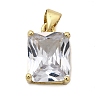 Brass Micro Pave Cubic Zirconia Pendants KK-I360-078G-1
