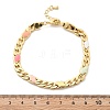 Brass Enamel Links Bracelets for Women BJEW-B125-06G-5