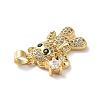 Rack Plating Brass Micro Pave Cubic Zirconia Pendants KK-A160-18G-4