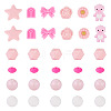 60Pcs Silicone Beads for DIY Big Themed Jewelry SIL-TA0003-37-2