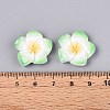 Plumeria Flower Opaque Resin Cabochons CRES-T025-30G-02-4