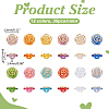 360Pcs 12 Colors Acrylic & Resin Buttons DIY-ME0001-75-2