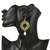 Brass Glass Beads Dangle Earrings EJEW-MZ00764-6