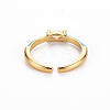 Brass Enamel Cuff Rings RJEW-T016-29-NF-3