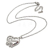 Mother's Day Brass Micro Pave Cubic Zirconia Heart Pendant Neckalces NJEW-R263-03B-P-2