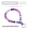 Resin Rondelle Bead with Polyester & Spandex Cord Phone Hand Strap Chains HJEW-TADJ0013-3
