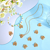 10Pcs Brass Pendants Rhinestone Settings KK-BBC0014-39-4