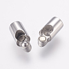 304 Stainless Steel Magnetic Clasps with Glue-in Ends STAS-E138-01P-2