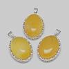 Natural Yellow Agate Pendants G-D851-11-1