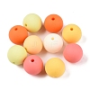 Rubberized Style Imitated Silicone Acrylic Beads MACR-T048-01A-16-1