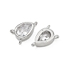 SHEGRACE Brass Pave Clear Cubic Zirconia Teardrop Chandelier Component Links XGRQ2O074-428P-2