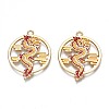 Rack Plating Alloy Enamel Pendants LS-X-ENAM-N055-079-2